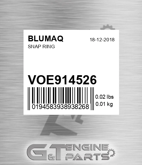 VOE914526 Snap Ring for BLUMAQ