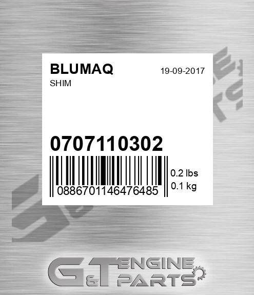 0707110302 Shim for BLUMAQ