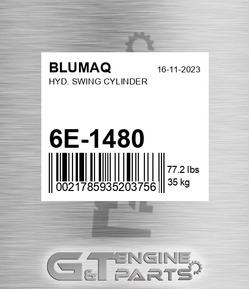 6E-1480 Hyd. Swing Cylinder for BLUMAQ