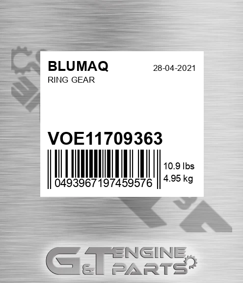 VOE11709363 Ring Gear for BLUMAQ