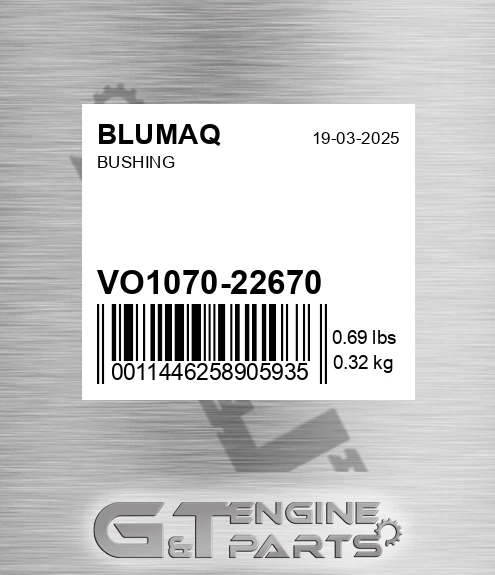 VO1070-22670 BLUMAQ Bushing