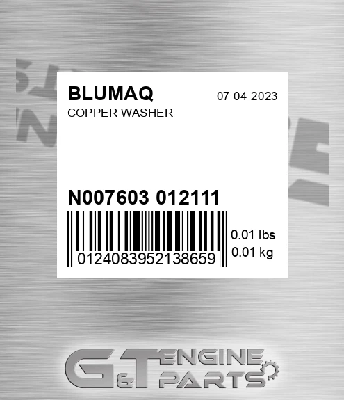 N007603012111 Copper Washer for BLUMAQ