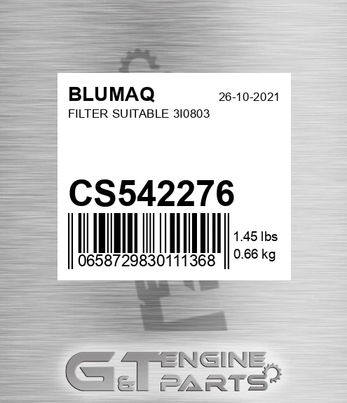 CS542276 BLUMAQ Filter Suitable 3i0803