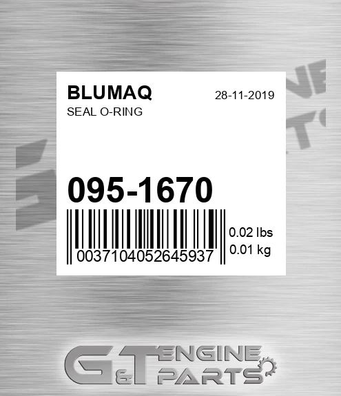 095-1670 Seal O-ring for BLUMAQ