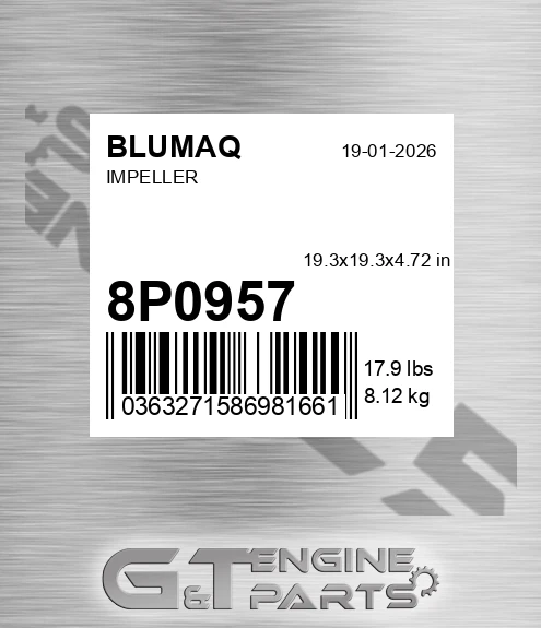 8P-0957 Impeller for BLUMAQ