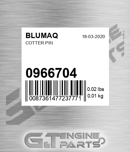 096-6704 Cotter Pin for BLUMAQ