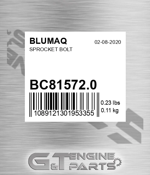 BC81572.0 Sprocket Bolt for BLUMAQ