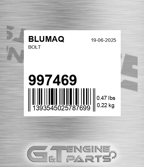 997469 Bolt for BLUMAQ