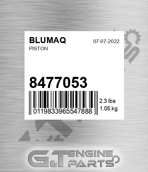 8477053 Piston for BLUMAQ