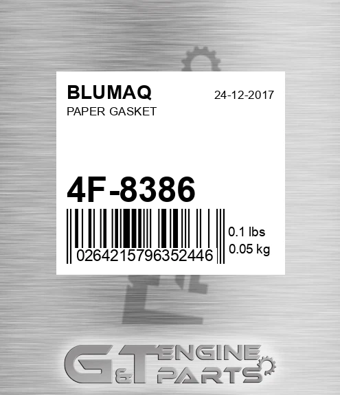 4F-8386 Paper Gasket for BLUMAQ