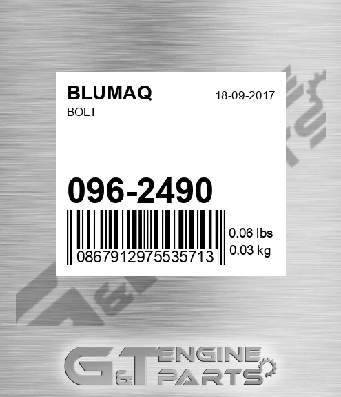 096-2490 Bolt for BLUMAQ