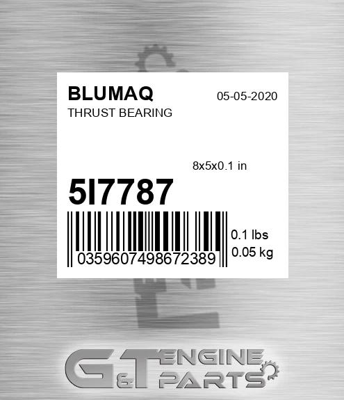 5I-7787 Thrust Bearing for BLUMAQ
