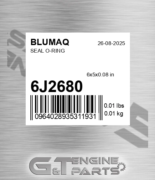 6J-2680 Seal O-ring for BLUMAQ