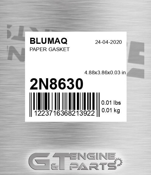 2N-8630 Paper Gasket for BLUMAQ