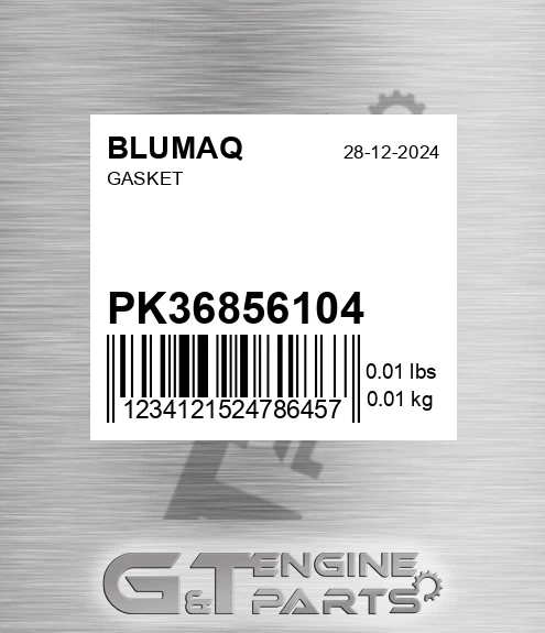 PK36856104 Gasket for BLUMAQ