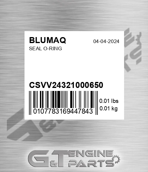 CSVV24321000650 Seal O-ring for BLUMAQ