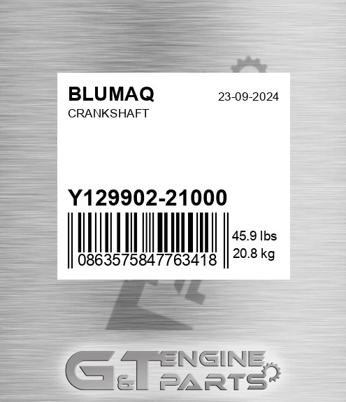 Y129902-21000 Crankshaft