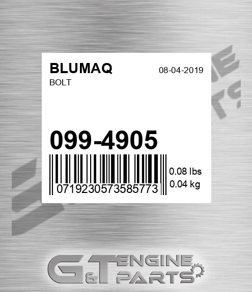 099-4905 Bolt for BLUMAQ