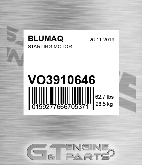 VO3910646 Starting Motor for BLUMAQ