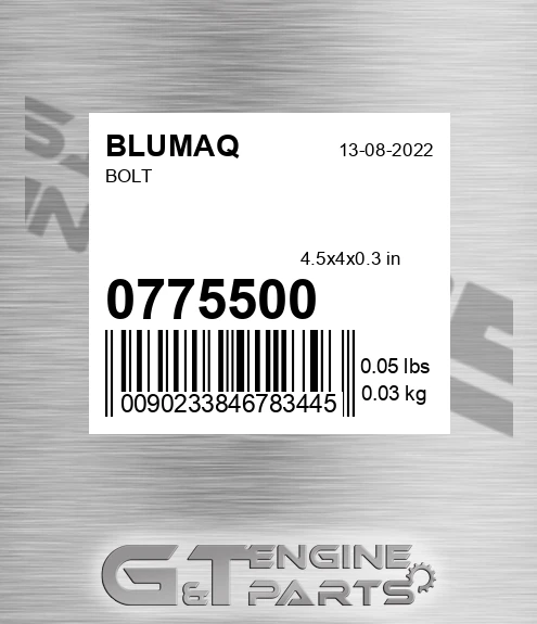 077-5500 Bolt for BLUMAQ