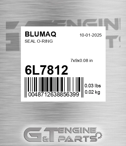 6L-7812 Seal O-ring for BLUMAQ
