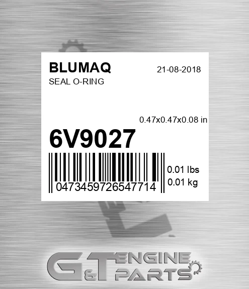6V-9027 Seal O-ring for BLUMAQ
