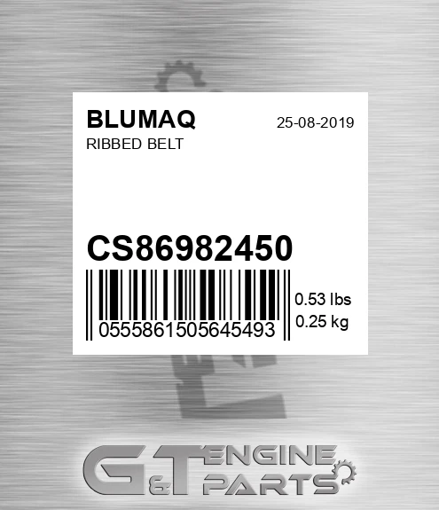 CS86982450 BLUMAQ Ribbed Belt