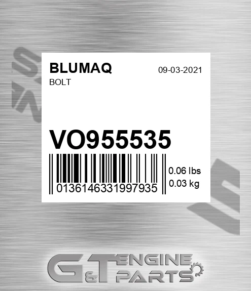 VO955535 Bolt for BLUMAQ