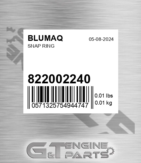 822002240 Snap Ring for BLUMAQ