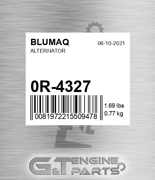 0R-4327 Alternator for BLUMAQ