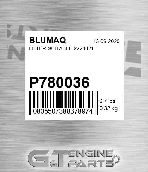 P780036 Filter Suitable 2229021 for BLUMAQ