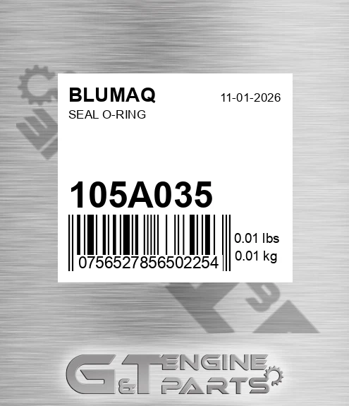 105.A035 Seal O-ring for BLUMAQ