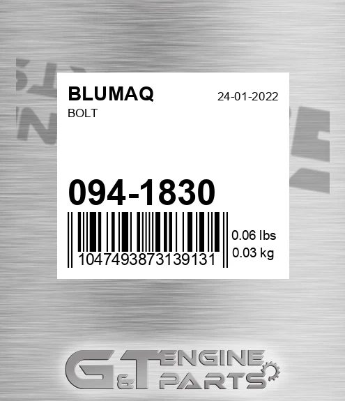 094-1830 Bolt for BLUMAQ