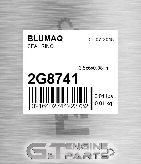 2G-8741 Seal Ring for BLUMAQ