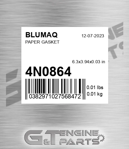 4N-0864 Paper Gasket for BLUMAQ