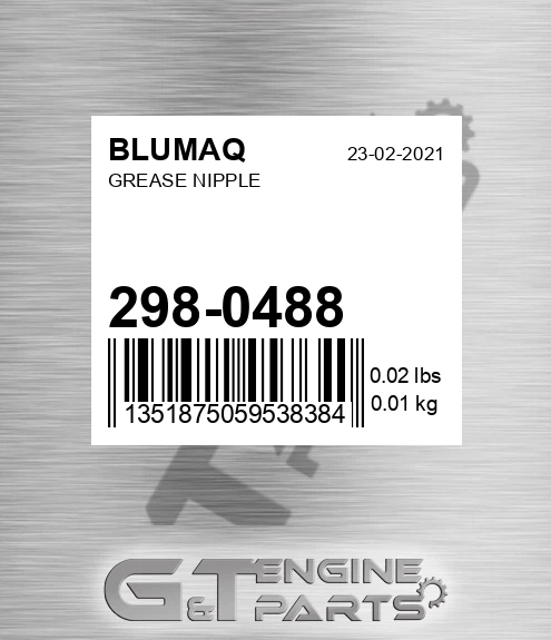 298-0488 Grease Nipple for BLUMAQ