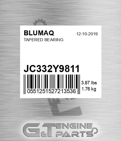 JC332/Y9811 Tapered Bearing for BLUMAQ