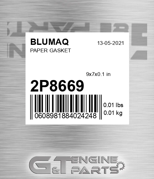 2P-8669 BLUMAQ Paper Gasket