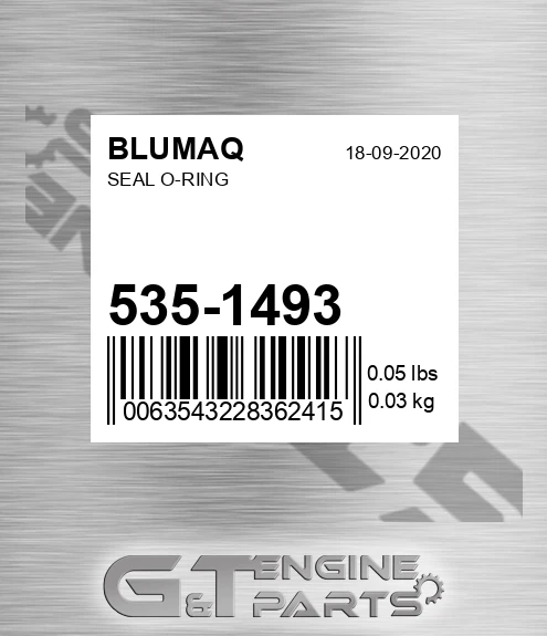 535-1493 Seal O-ring for BLUMAQ