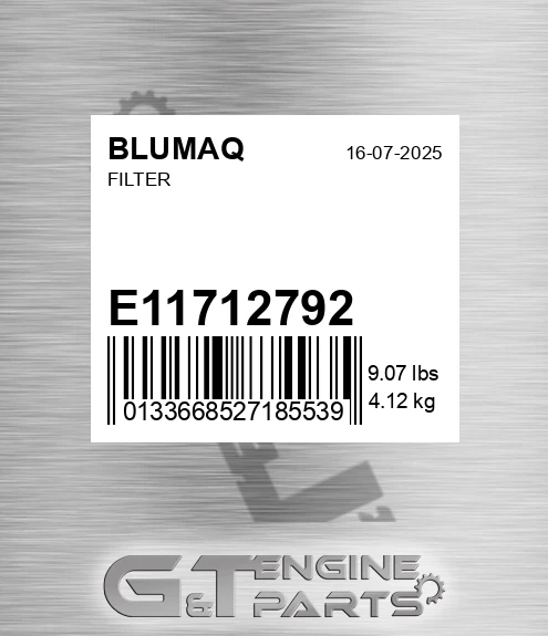 E11712792 Filter for BLUMAQ