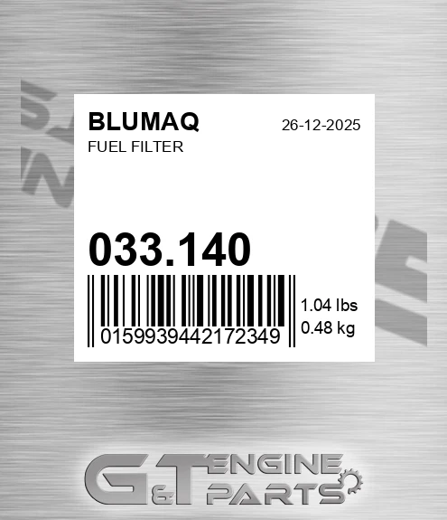 033.140 Filter Suitable 3i1196bq for BLUMAQ