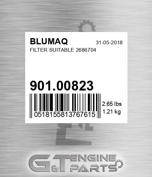 901.00823 Filter Suitable 2686704 for BLUMAQ