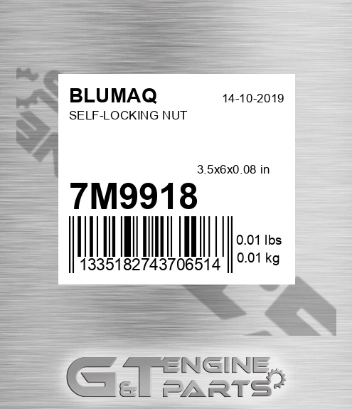 7M-9918 Self-locking Nut for BLUMAQ