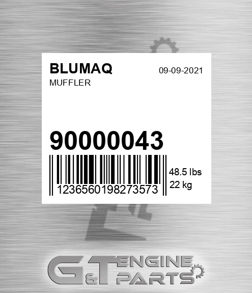 900.00043 Muffler for BLUMAQ