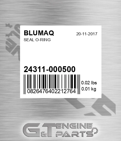 24311-000500 Seal O-ring for BLUMAQ