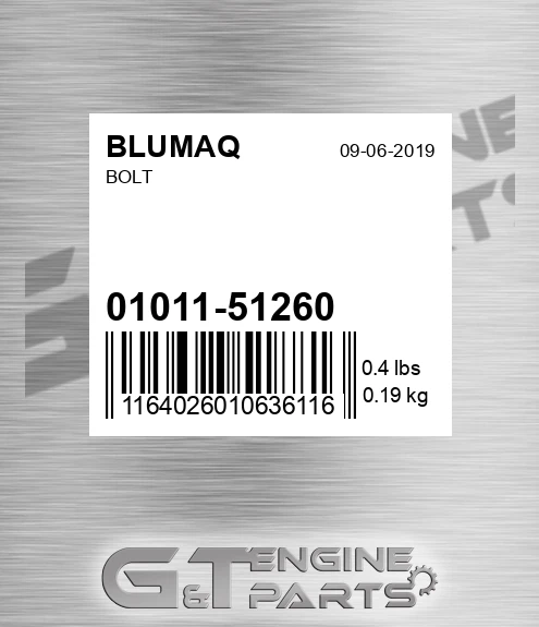 01011-51260 Bolt for BLUMAQ