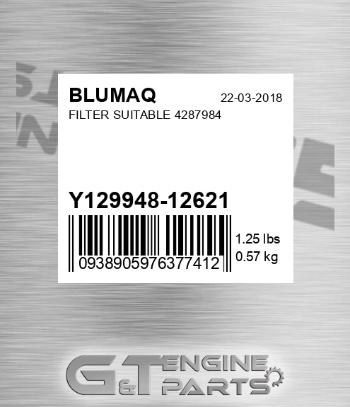 Y129948-12621 Filter Suitable 4287984