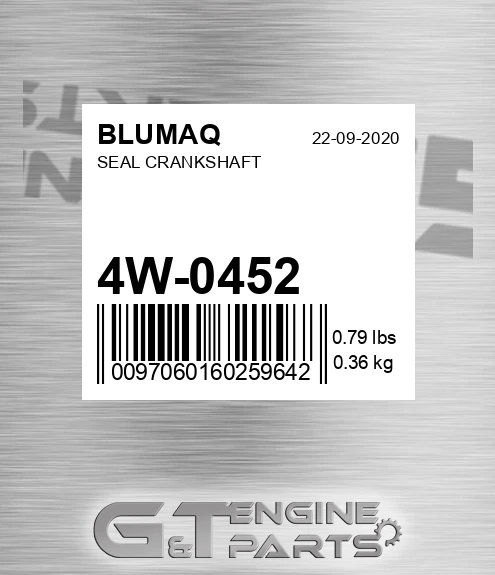 4W-0452 Seal Crankshaft for BLUMAQ