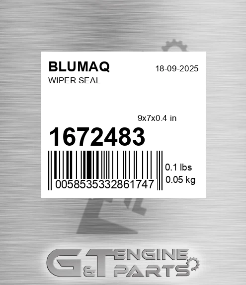 167-2483 BLUMAQ Wiper Seal