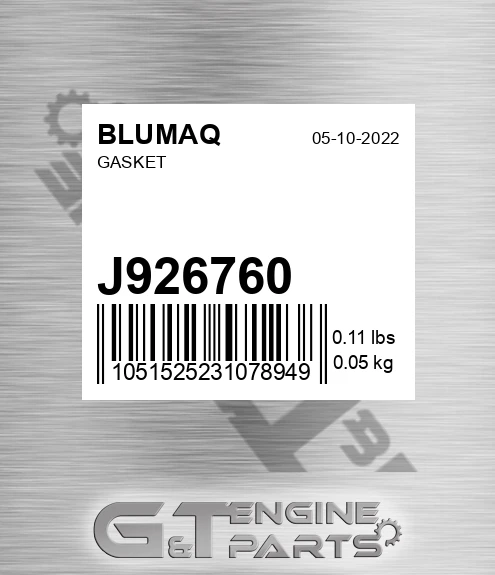 J926760 BLUMAQ Gasket